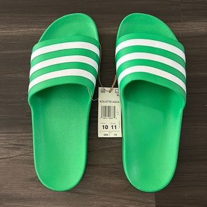 NWT Green Adidas Men’s Slides
